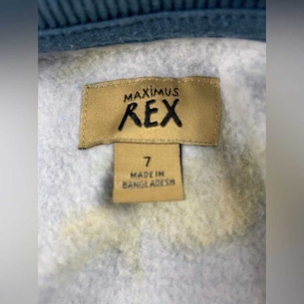 Dinosaur‎ Bundle Maximus Rex Crewneck Sweatshirts Sz 7 & Jurassic World Backpack - Picture 10 of 12